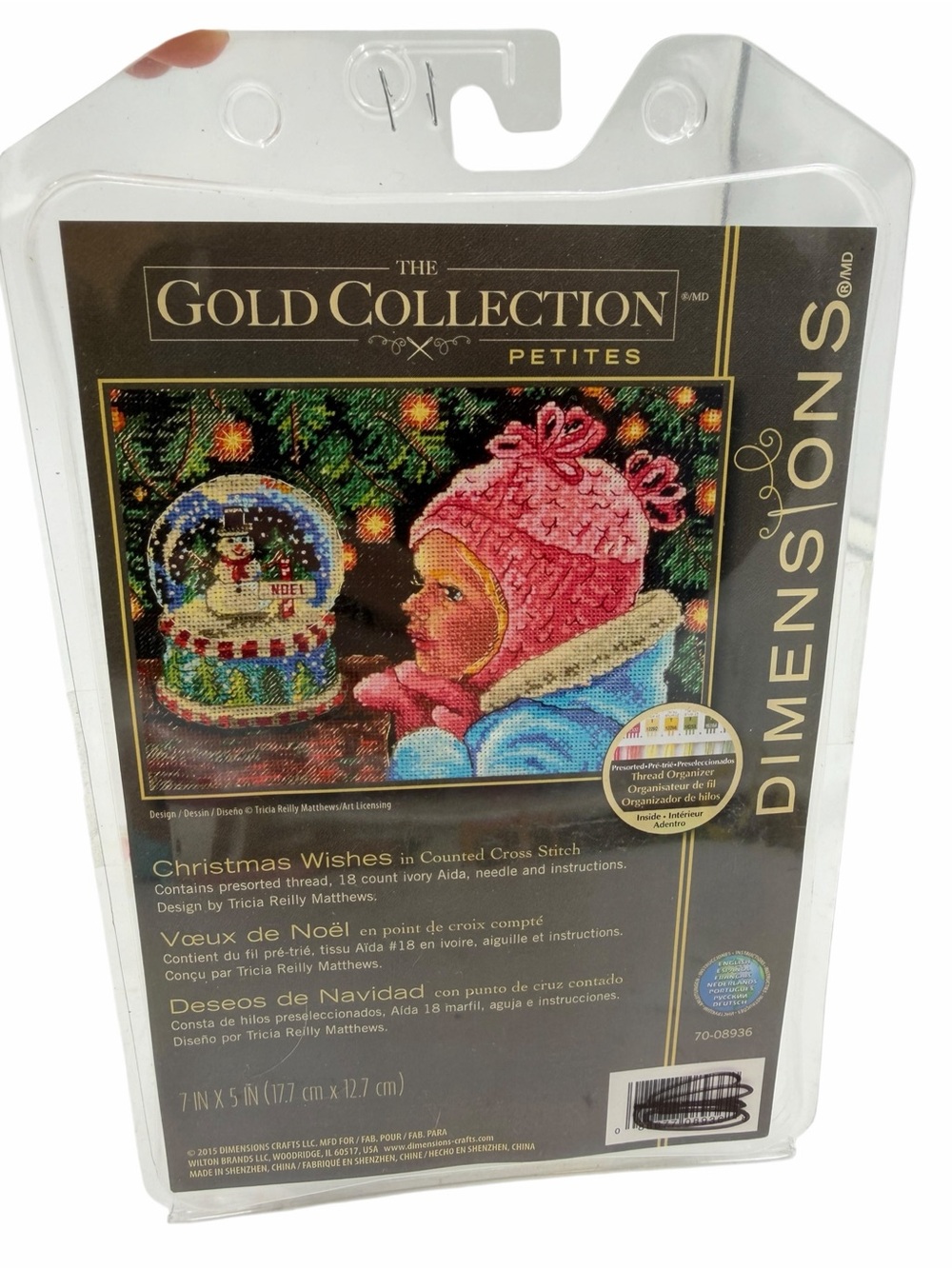 Dimensions Gold Collection Petite Christmas Wishes Counted Cross Stitch Kit, new